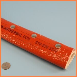 Firesleeve with metal snap closure